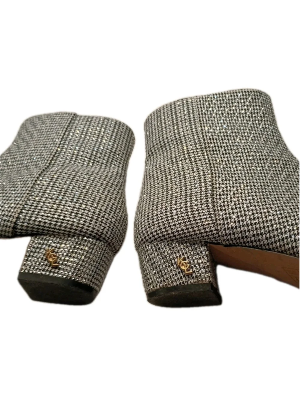 KURT GEIGER-Mini Burlington Silver Rhinestone Embellished Girl's-Booties-Sz 4